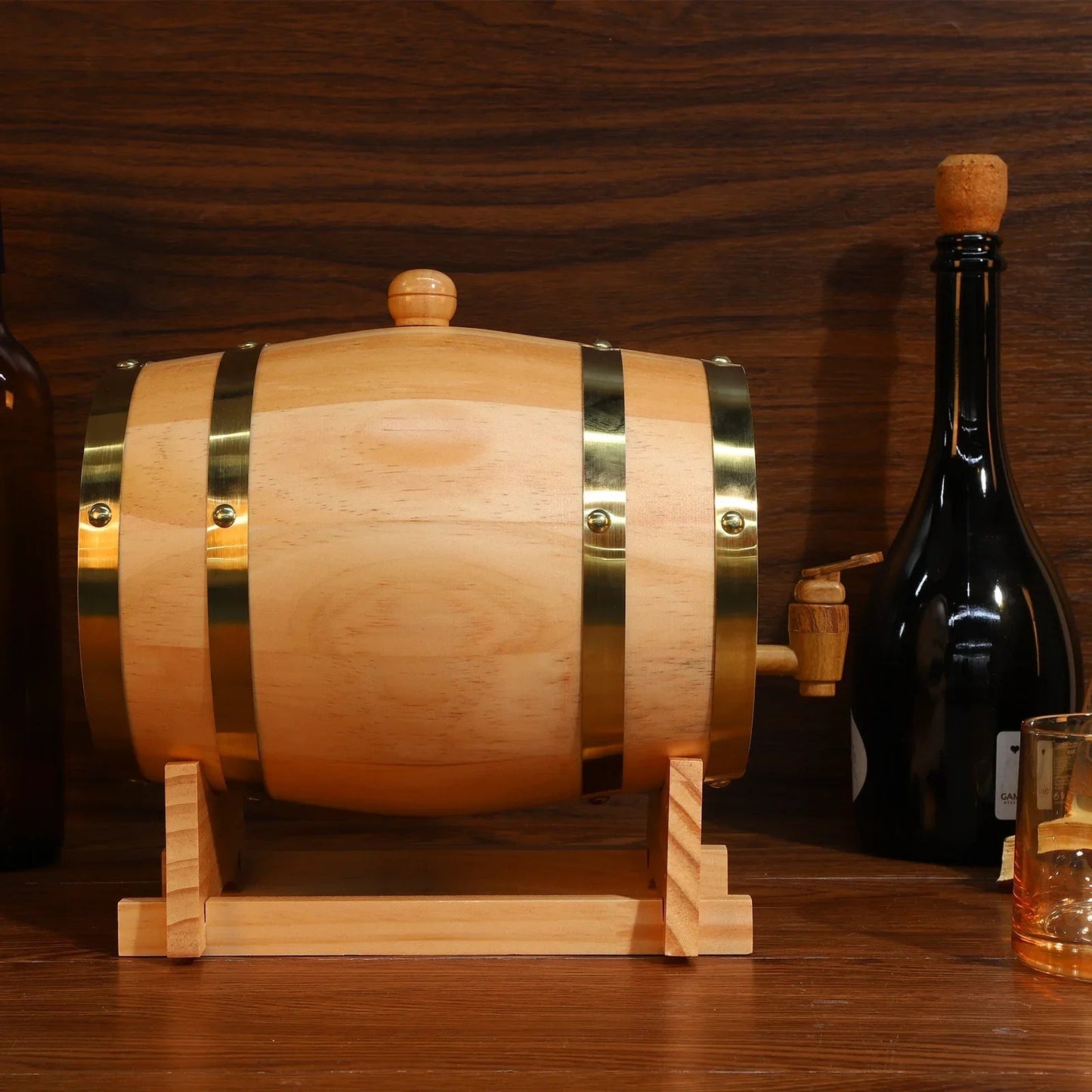 Schnapz Whiskey Barrel with Stand and Tap – Elegant Solution for Spirits Dispensing 4
