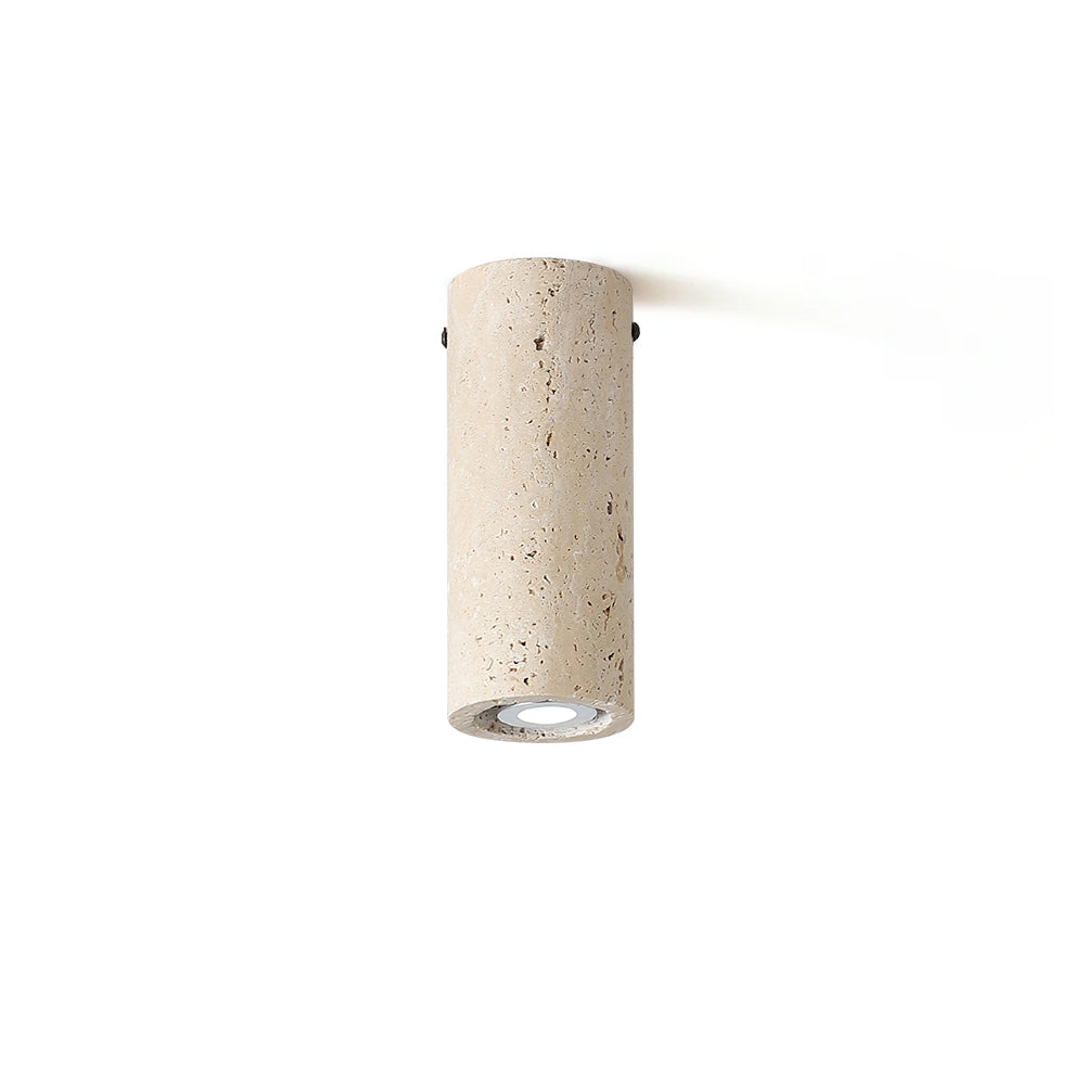 Shura Travertine Ceiling Lamp – Elegant Natural Stone Illumination 1
