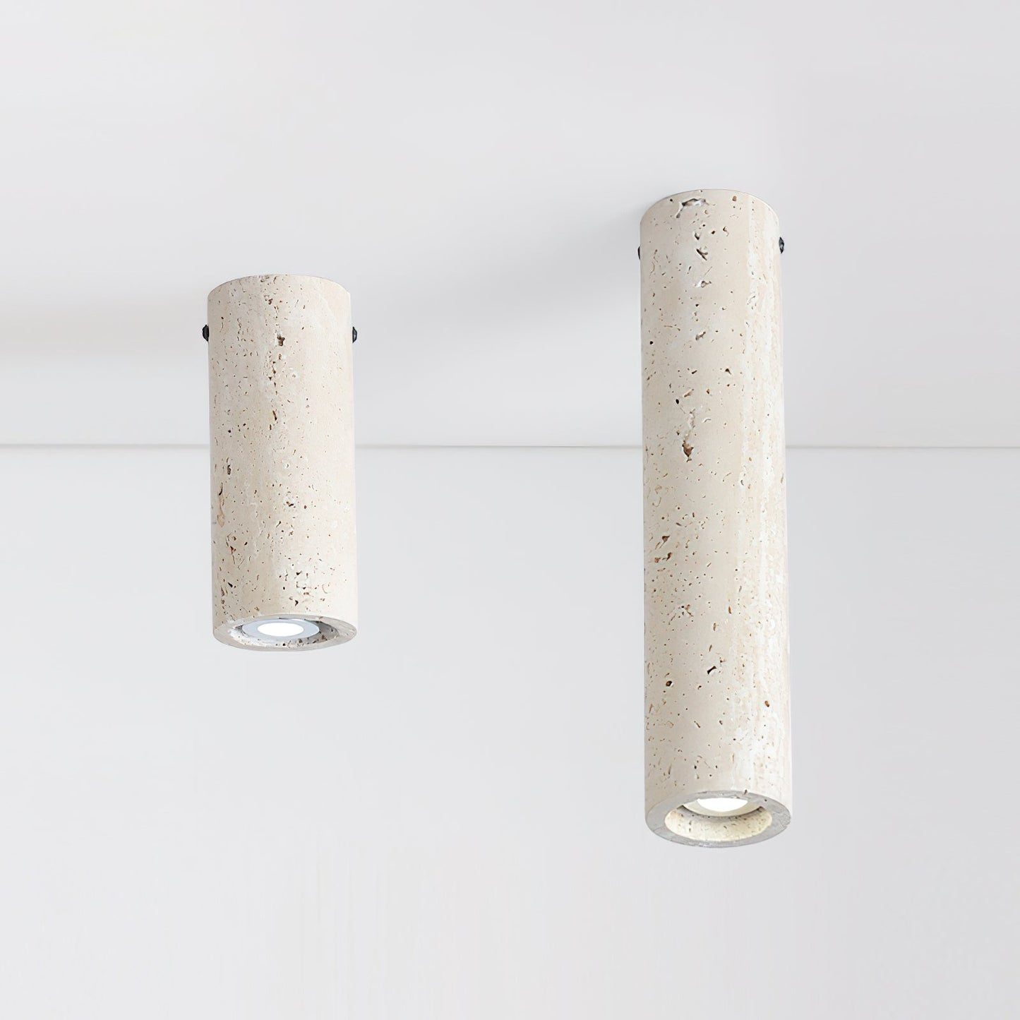 Shura Travertine Ceiling Lamp – Elegant Natural Stone Illumination 2