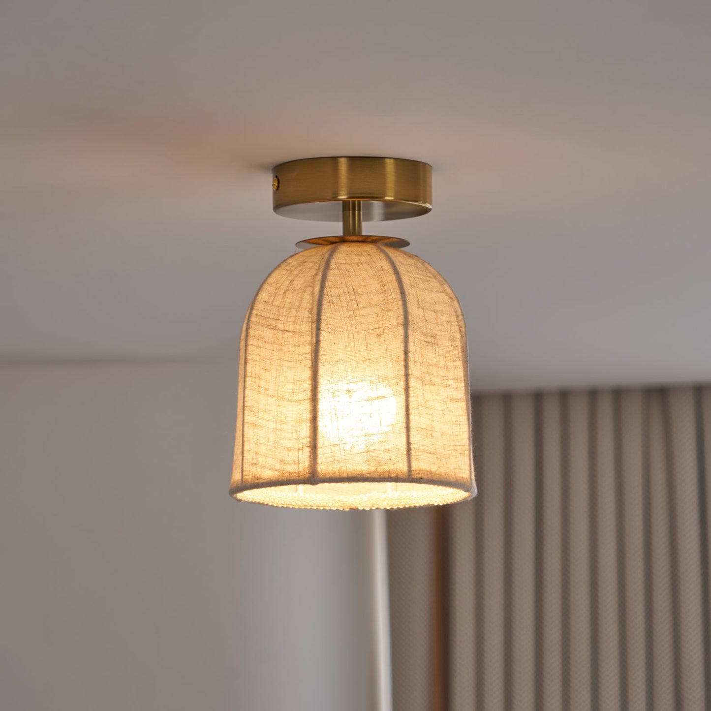 Sienna Linen Ceiling Lamp – Cozy Atmosphere with Elegant Glow 2