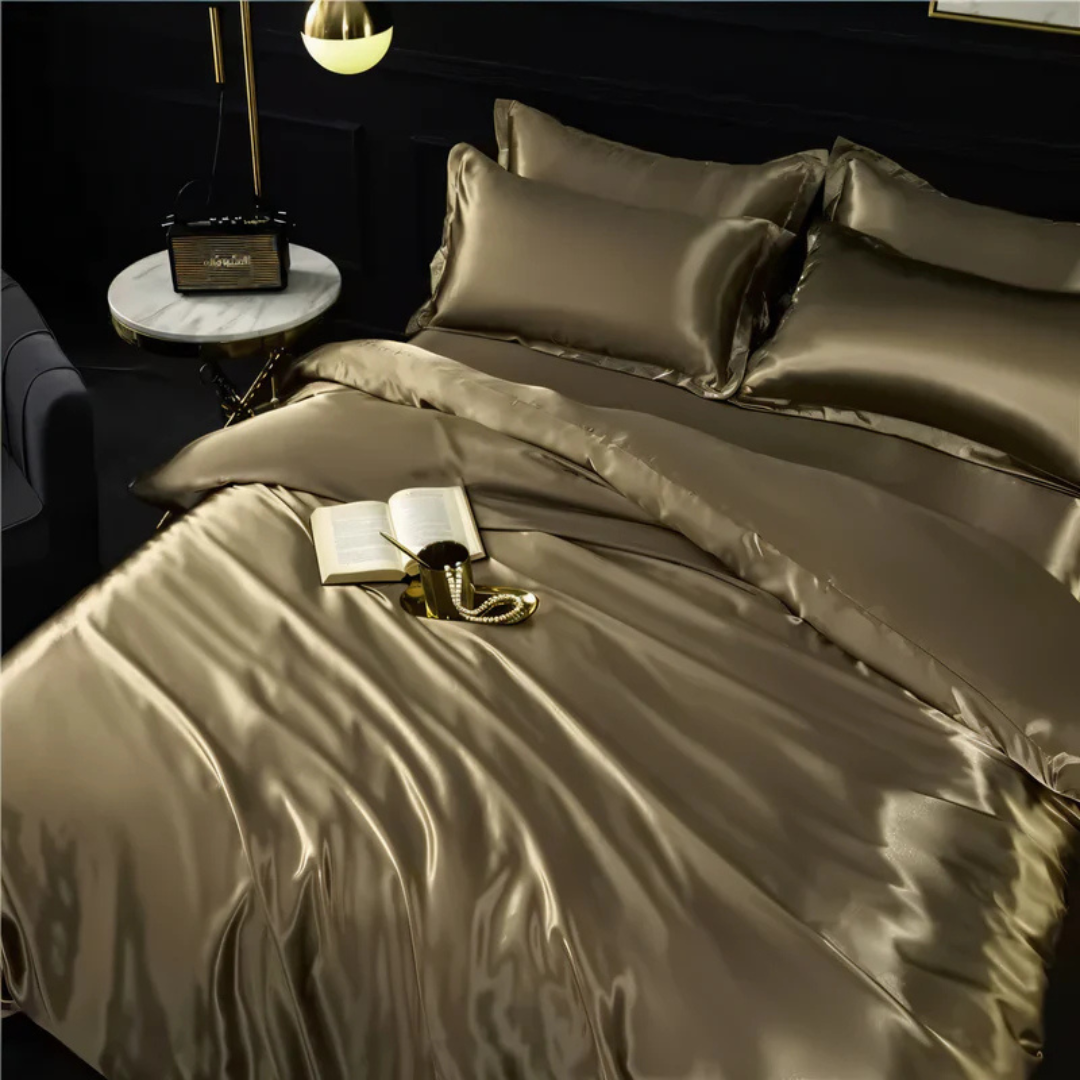 **Silk Satin Bed Linen Set – Ultimate Luxury for Restful Sleep** 11