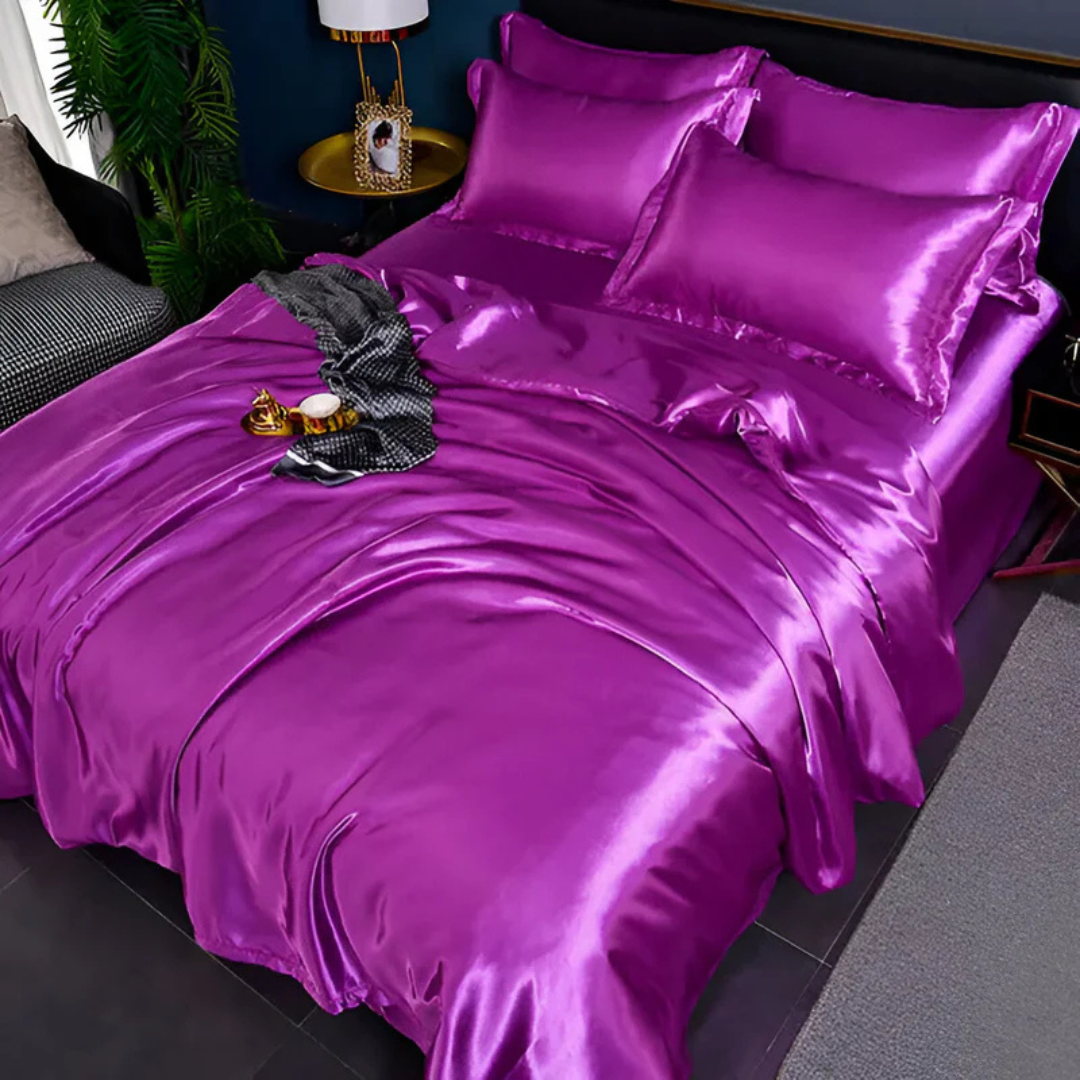 **Silk Satin Bed Linen Set – Ultimate Luxury for Restful Sleep** 12