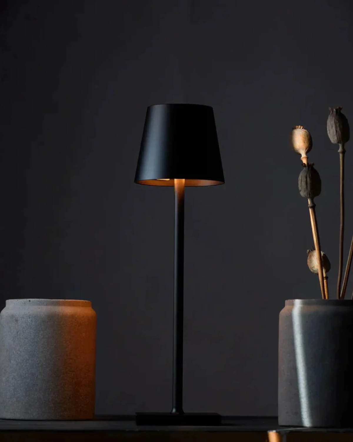 Slim Table Lamp Cone Shade – Elegant Design with Cozy Ambiance 3