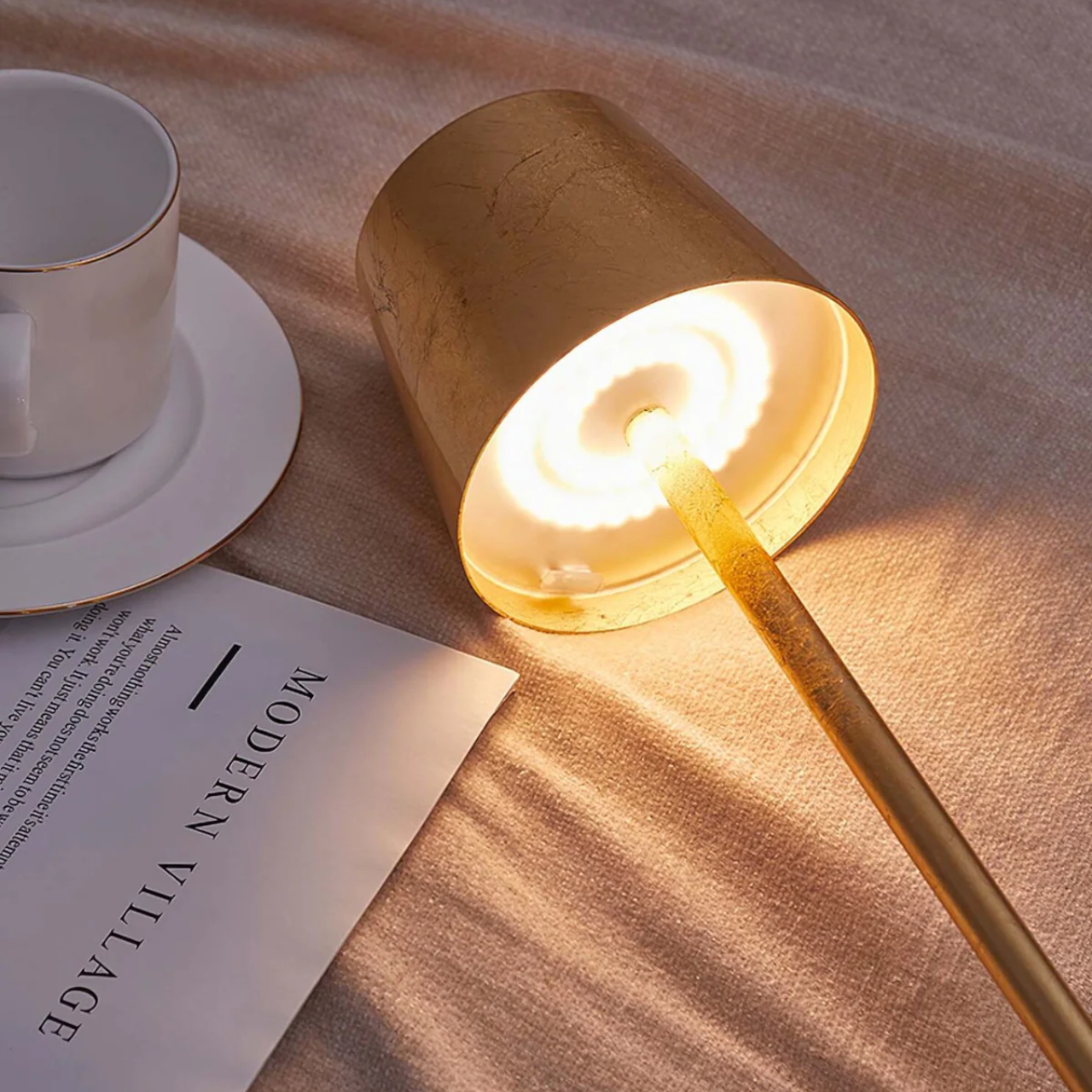 Slim Table Lamp Cone Shade – Elegant Design with Cozy Ambiance 5