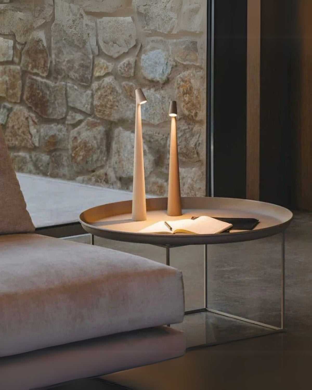 Slim Table Lamp Slanted Shade – Stylish Illumination for Any Space 2