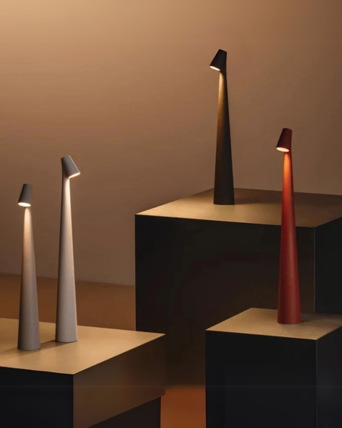 Slim Table Lamp Slanted Shade – Stylish Illumination for Any Space 5