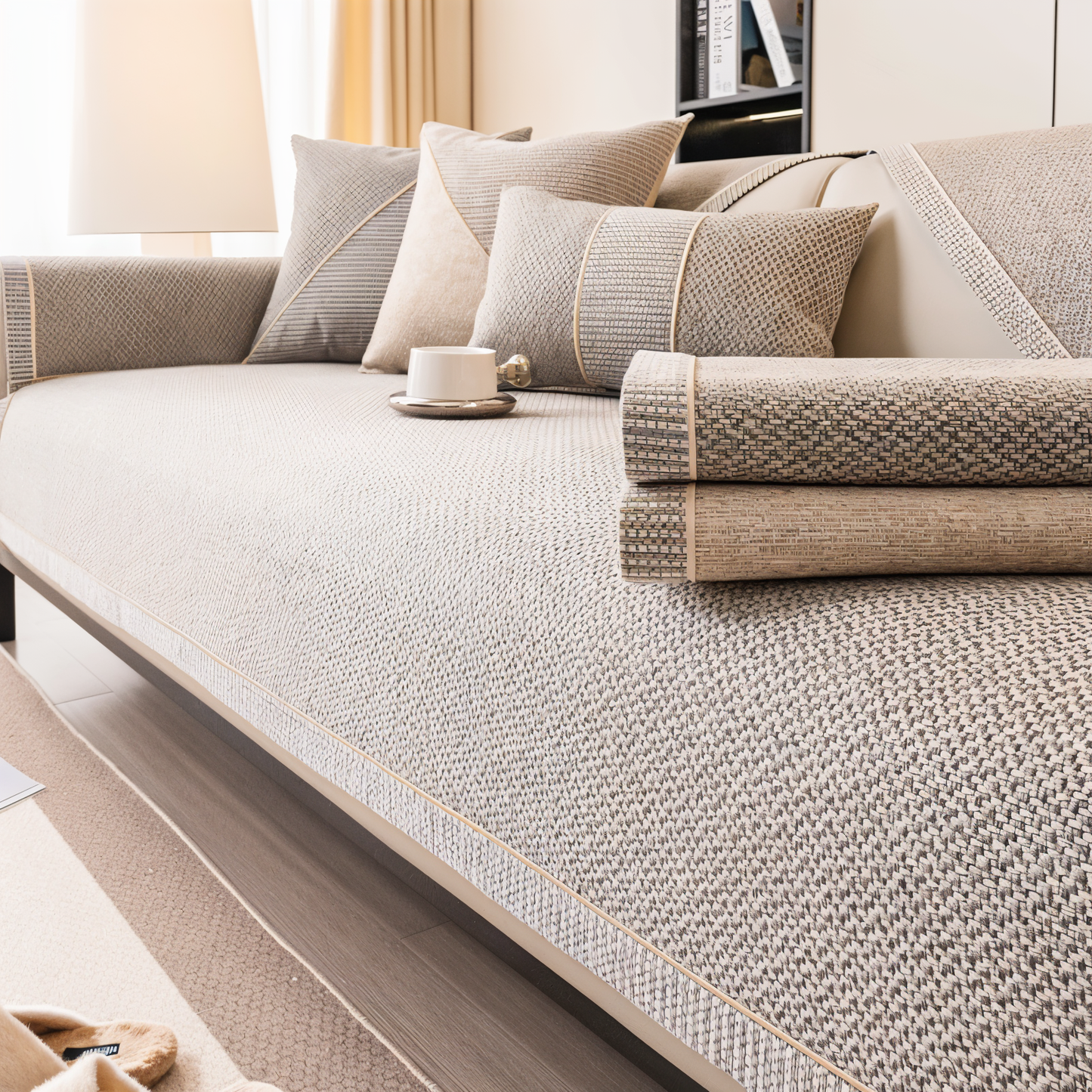 Solid Cotton Sofa Cover – Elegant Protection for Your Living Space 3