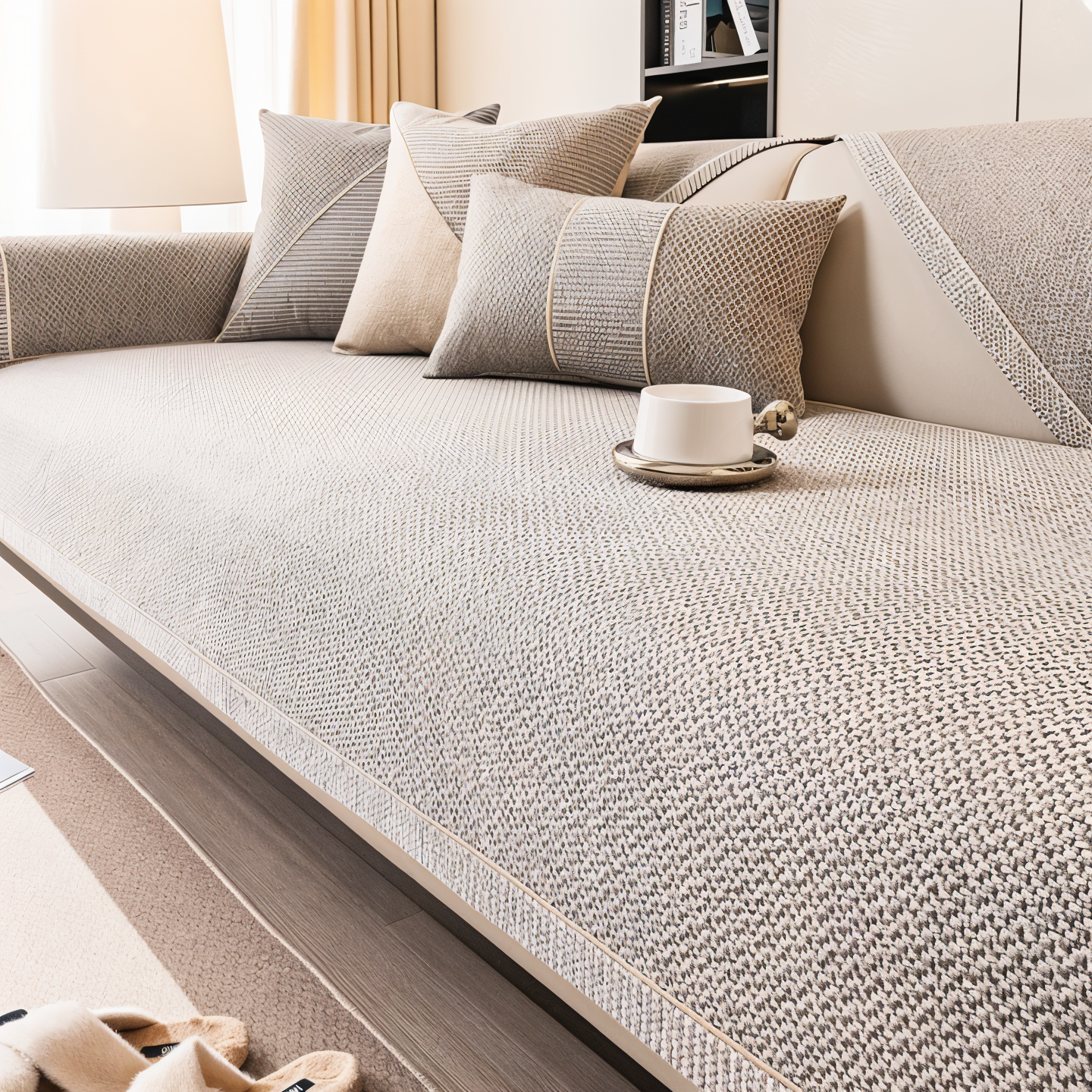 Solid Cotton Sofa Cover – Elegant Protection for Your Living Space 4