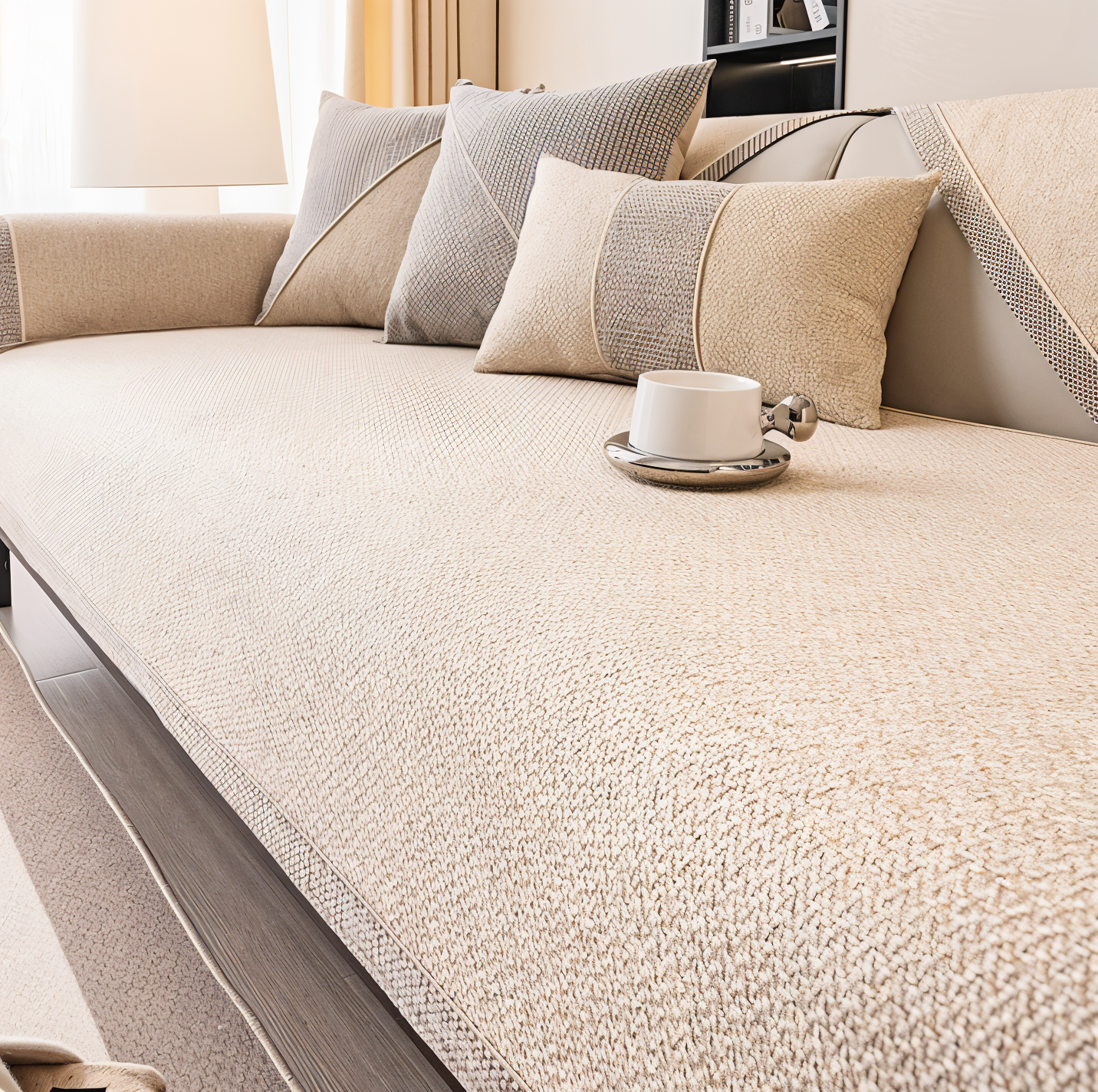 Solid Cotton Sofa Cover – Elegant Protection for Your Living Space 6