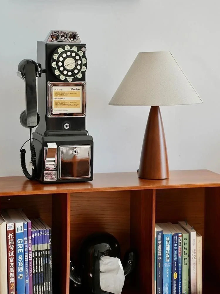 Solid Wood Retro Fabric Table Lamp – Cozy Lighting for Stylish Rooms 2