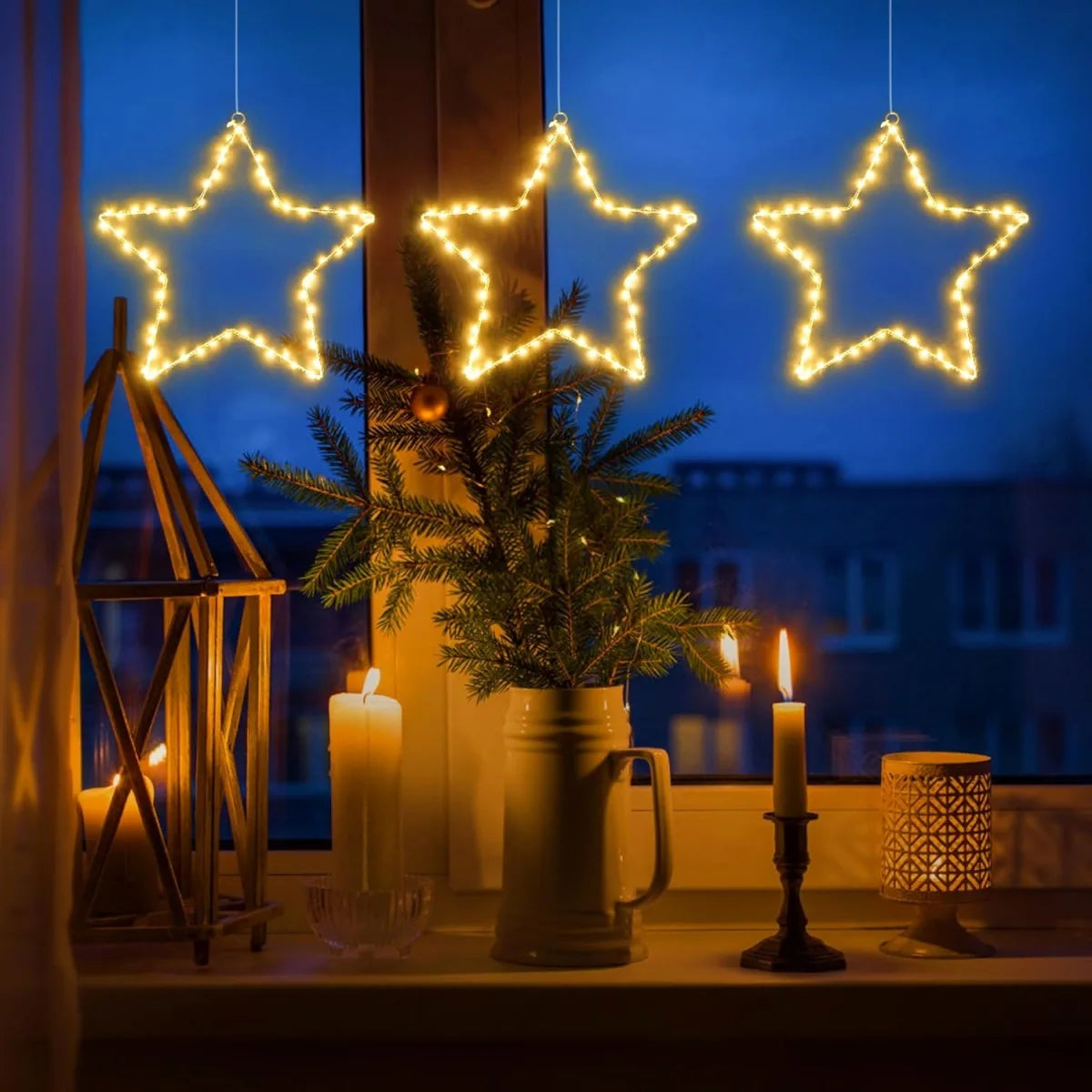 StellaLume Poinsettia Window Lights – Magical Holiday Glow for Festive Cheer 2