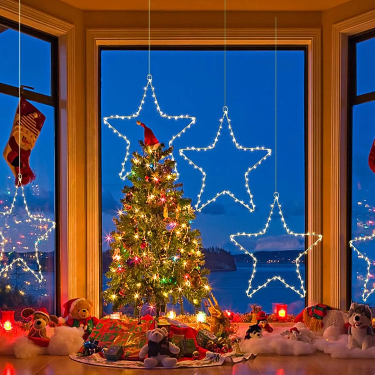 StellaLume Poinsettia Window Lights – Magical Holiday Glow for Festive Cheer 5