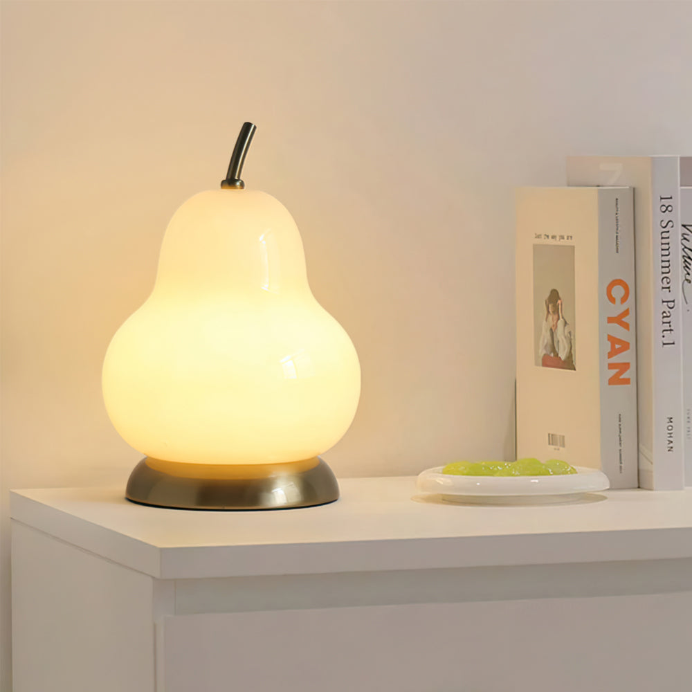 Table Lamp Made of Pear Glass – Stylish Illumination for Cozy Rooms 7