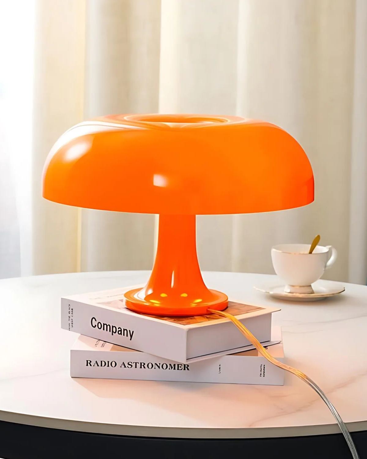 Table Lamp Retro Dome – Vibrant Orange Design for Cozy Spaces 5