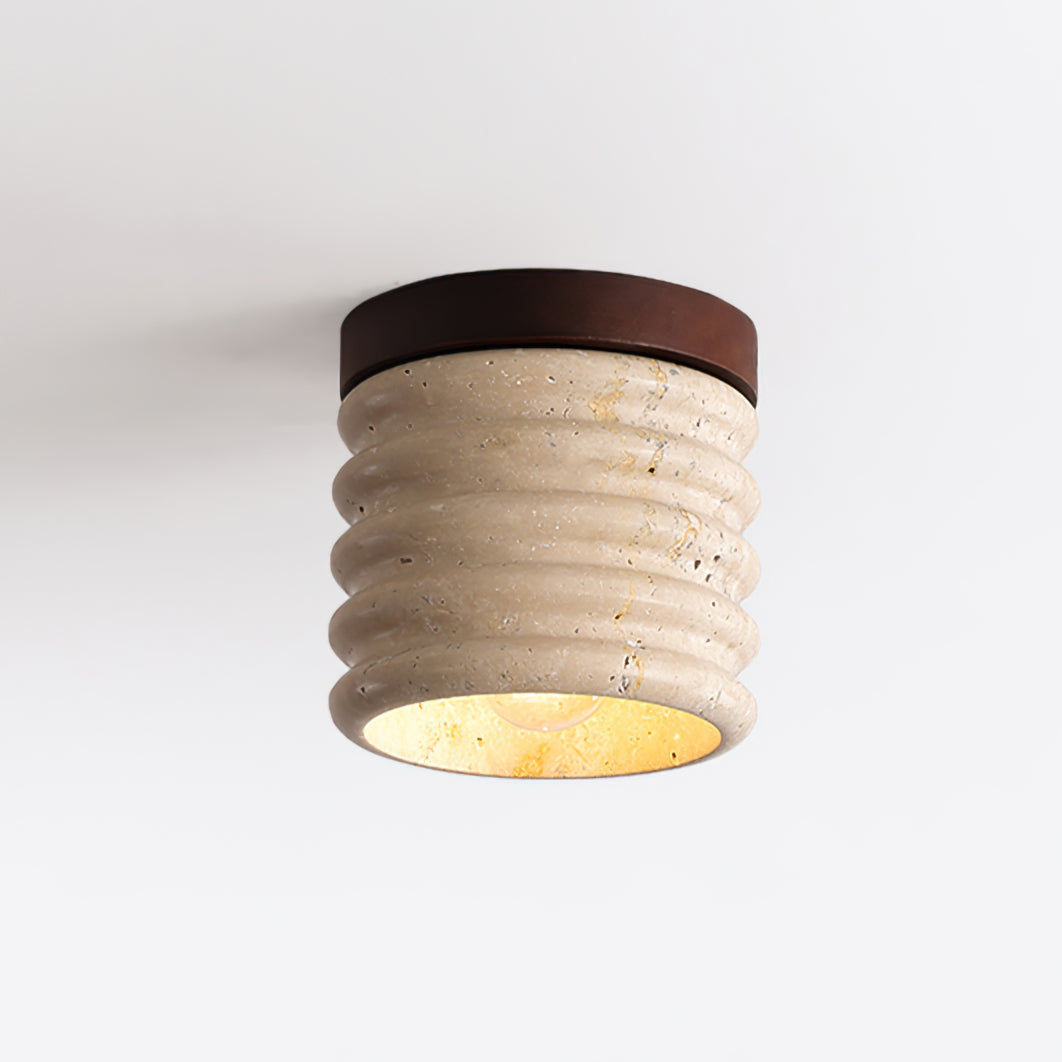 Vaarnii Travertine Ceiling Lamp – Stylish Fixture for Cozy Illumination 1