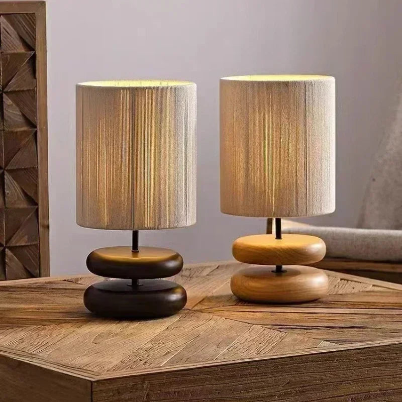 Wabi Sabi Table Lamp – Elegant Wooden Design for Cozy Atmosphere 2