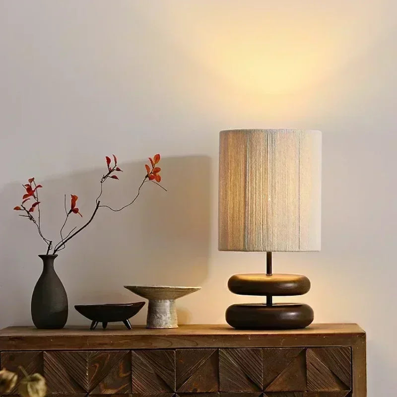 Wabi Sabi Table Lamp – Elegant Wooden Design for Cozy Atmosphere 3