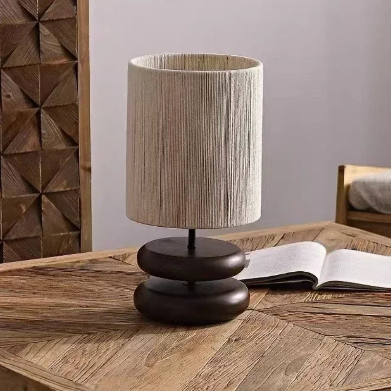 Wabi Sabi Table Lamp – Elegant Wooden Design for Cozy Atmosphere 4
