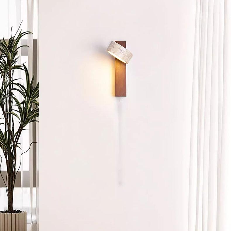 Wabi Sabi Travertin-Wandlucht – Elegant LED Wall Sconce Lighting for Serene Ambiance 4