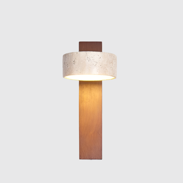 Wabi Sabi Travertin-Wandlucht – Elegant LED Wall Sconce Lighting for Serene Ambiance 9