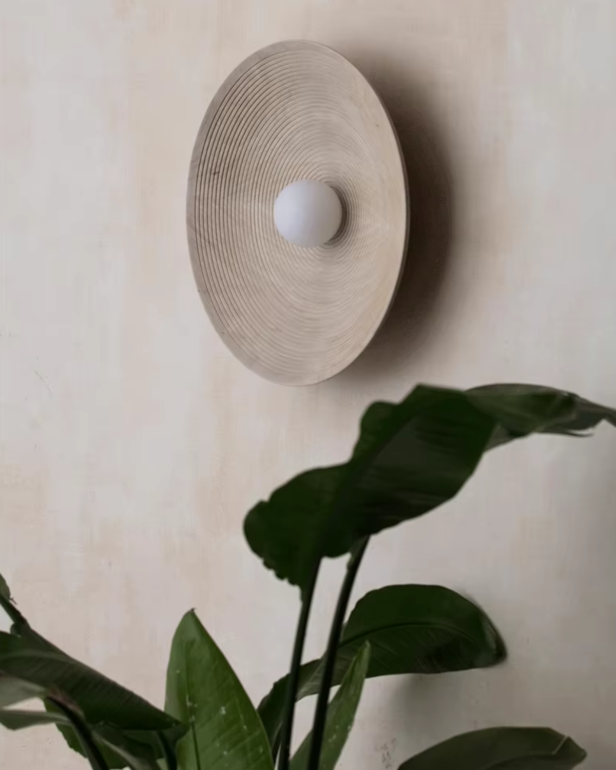 Wall Lamp Rillenschale Natural Stone – Unique Bowl Design with Soft Glow 4