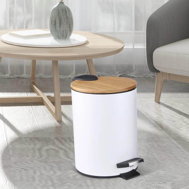 **Waste Bin With Bamboo Lid – Stylish and Functional Home Solution** 2