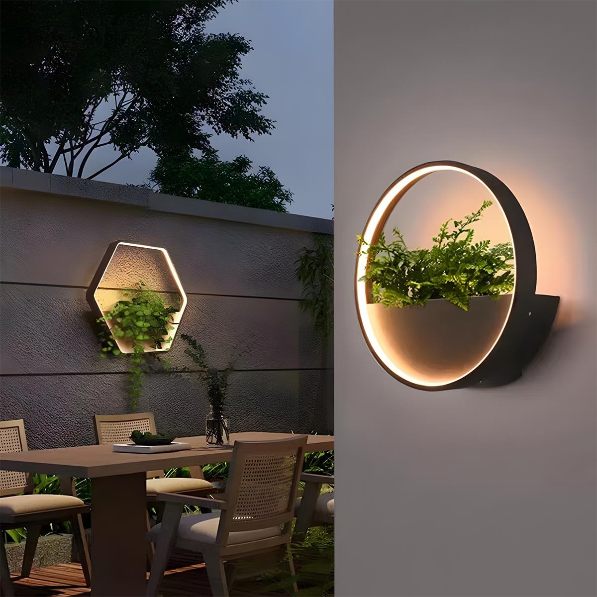 Waterproof Solar LED Outdoor Wall Light – Eco-Friendly Design with Integrated Planter 3