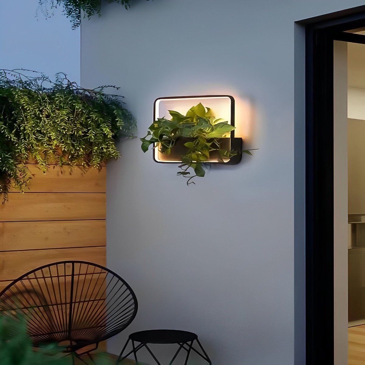 Waterproof Solar LED Outdoor Wall Light – Eco-Friendly Design with Integrated Planter 9
