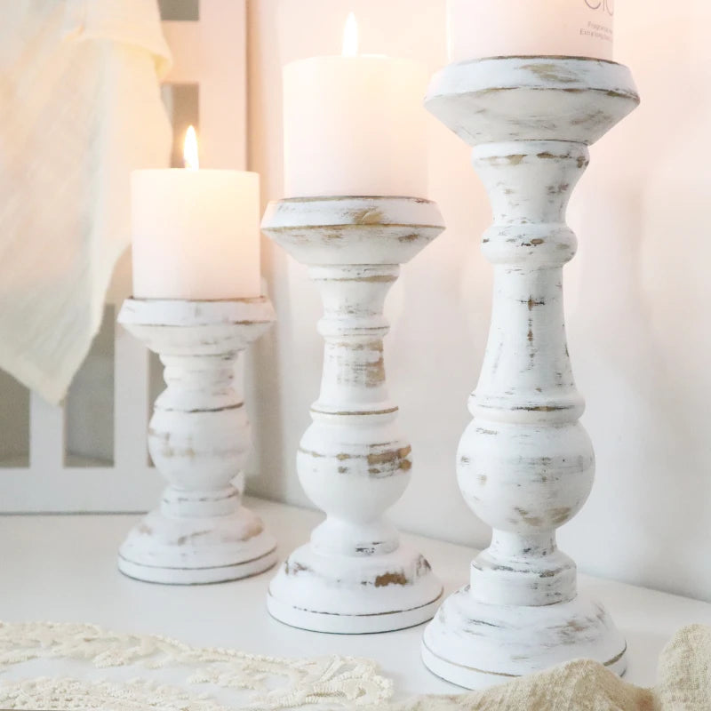 Wood Candle Stick Holder Set – Timeless Design for Inviting Atmosphere 2