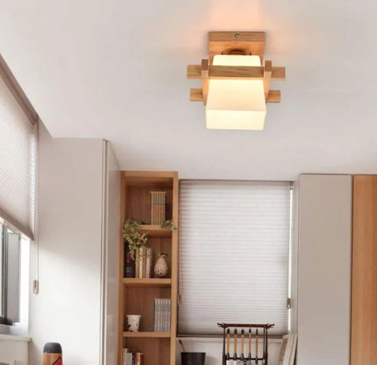 Wooden Ceiling Light – Elegant Design for Warm Ambiance 1