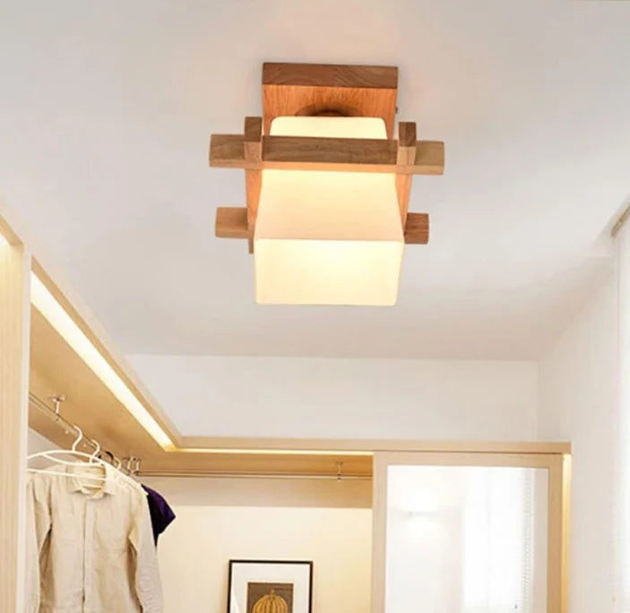 Wooden Ceiling Light – Elegant Design for Warm Ambiance 3