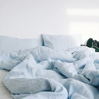 100% Stone-Washed Linen Duvet Cover Set – Luxurious Comfort for Year-Round Elegance 4