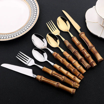 24-Piece Bamboo Cutlery Set – Stylish, Eco-Friendly Dining Essentials 4