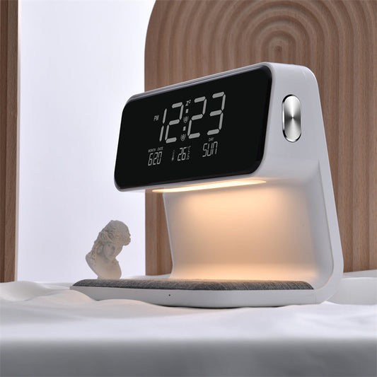 3-in-1 Bedside Lamp with Wireless Charging – Elegant Lighting for Cozy Nights 0