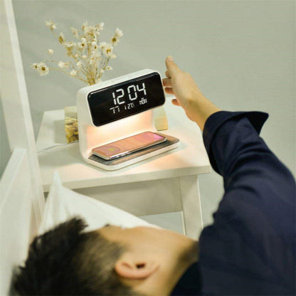 3-in-1 Bedside Lamp with Wireless Charging – Elegant Lighting for Cozy Nights 2