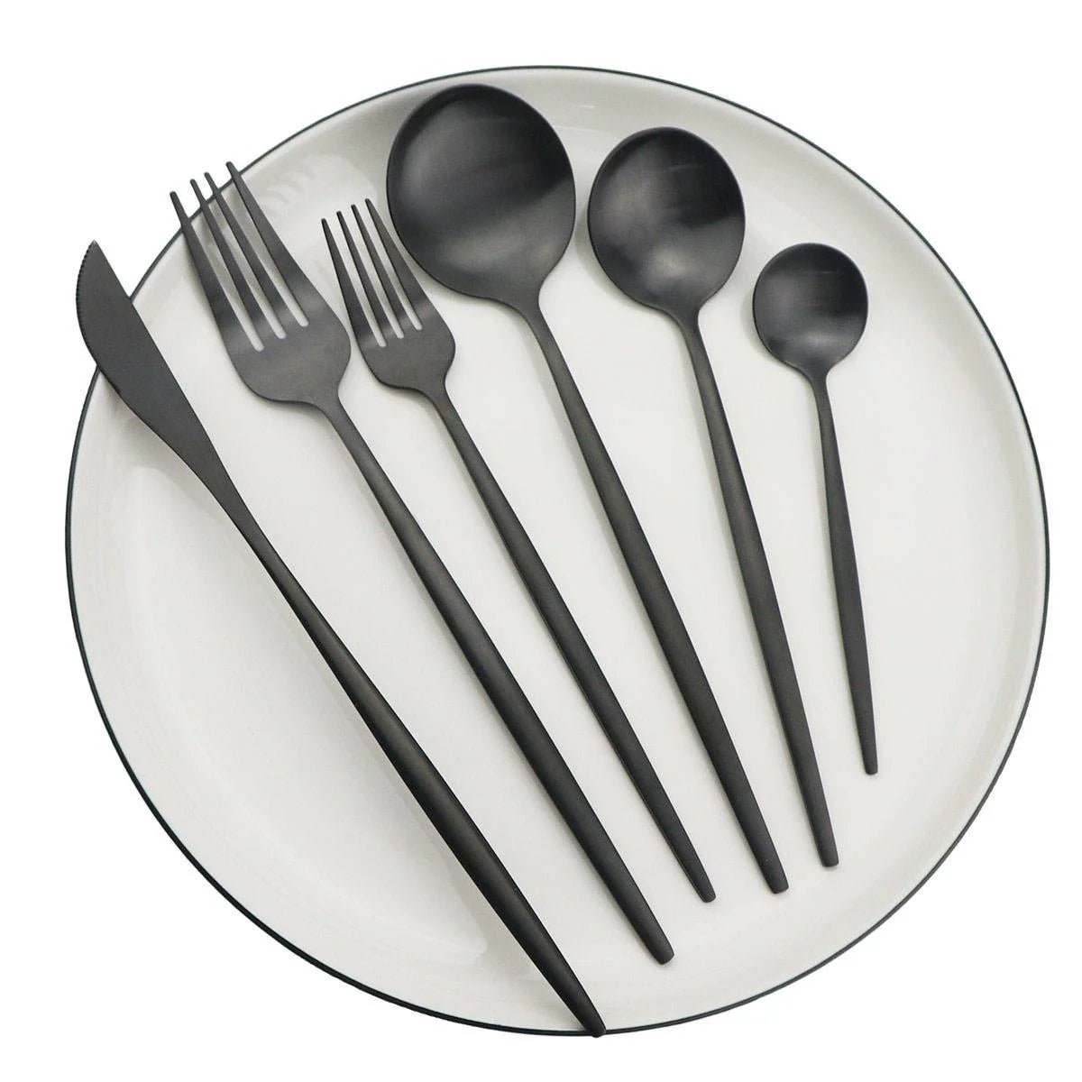 30-Part Minimalist Cutlery Set – Sleek Design for Effortless Dining 0