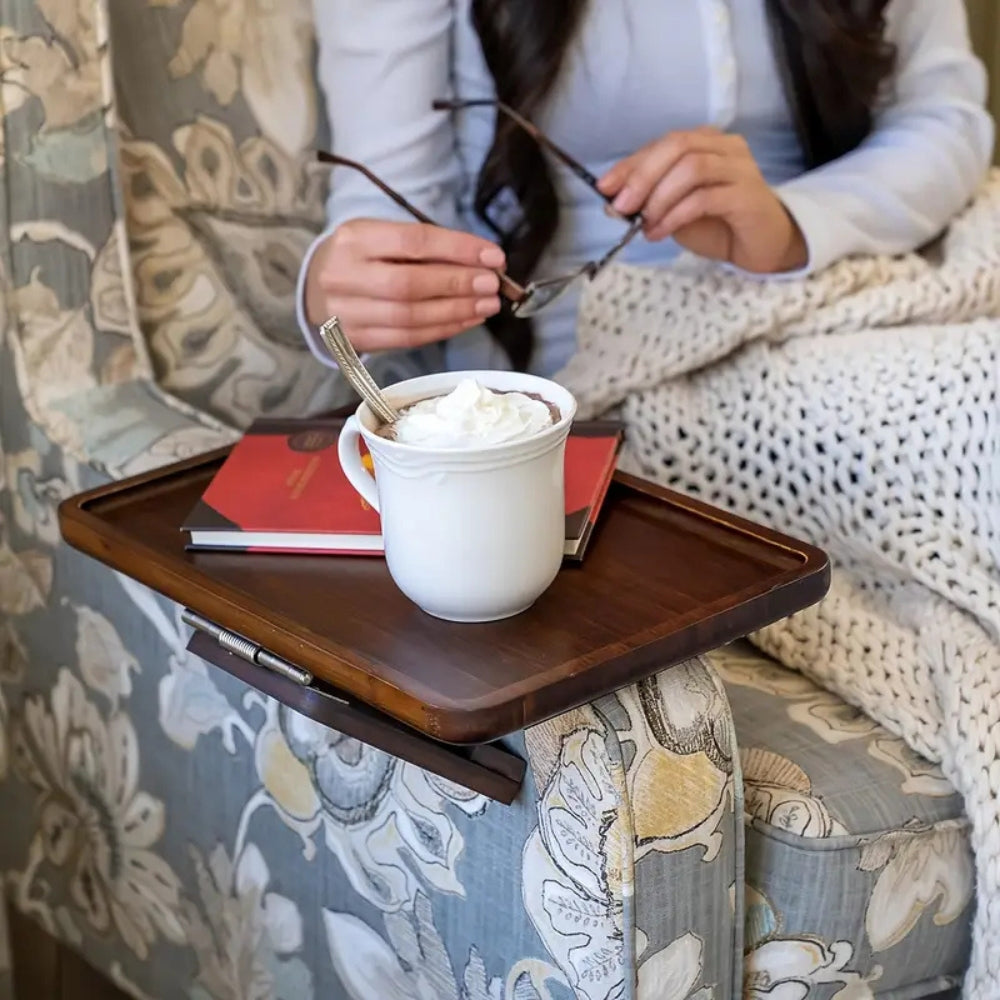 Adjustable Bamboo Bed Tray Table – Effortless Style for Snacks and Work 3
