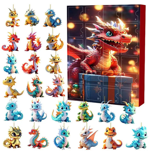 Advent Calendar with Acrylic Dinosaurs – Festive Joy for Young Dino Lovers 0