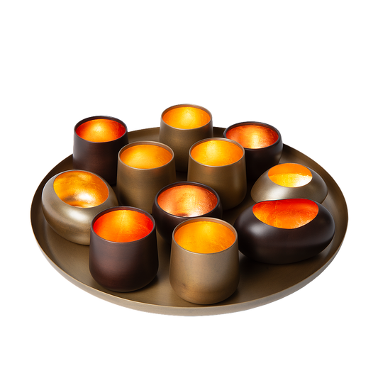 Antique Brass Candle Holder Bowl – Captivating Display for Warmth and Elegance 0