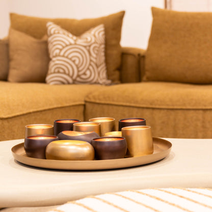 Antique Brass Candle Holder Bowl – Captivating Display for Warmth and Elegance 1