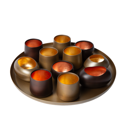 Antique Brass Candle Holder Bowl – Captivating Display for Warmth and Elegance 2