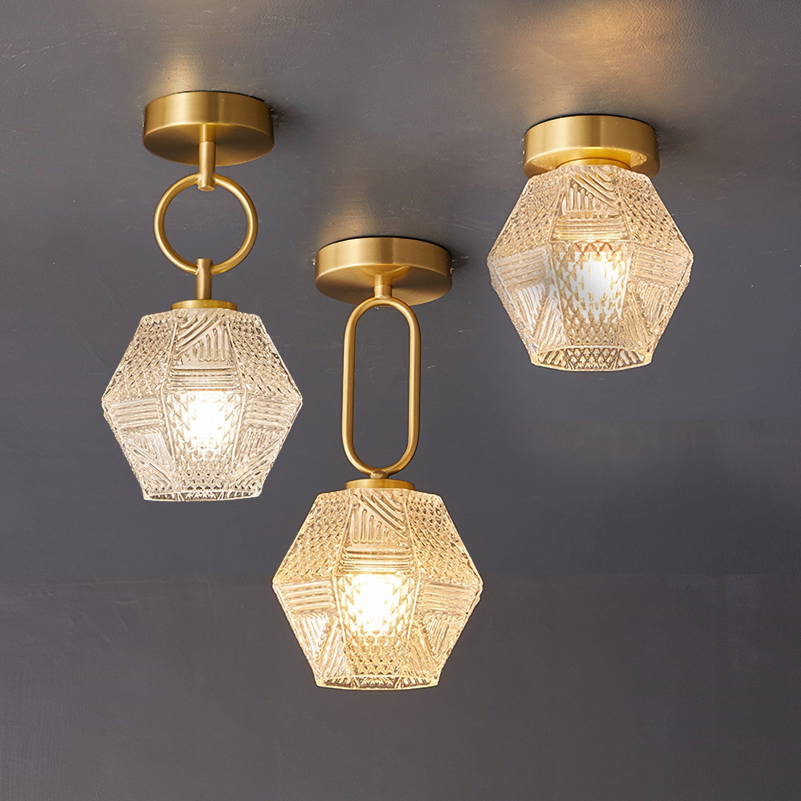Art Deco Ceiling Light Fixture – Elegant Design with Unique Light Reflection 3