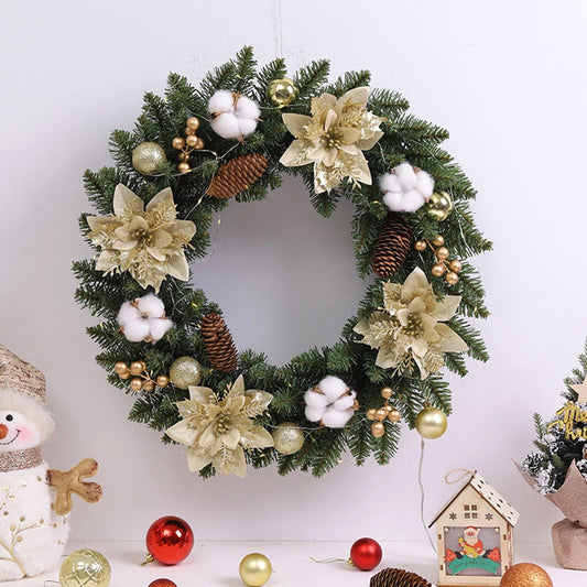 Artificial Christmas Wreath 40 cm – Elegant Decor for Your Front Door 0