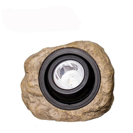 Aura Solar Outdoor Lamp – Elegant Stone Design with Cozy Glow 0
