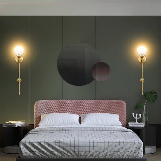 Ava Brass Wall Lamp – Elegant Illumination with Marble 1