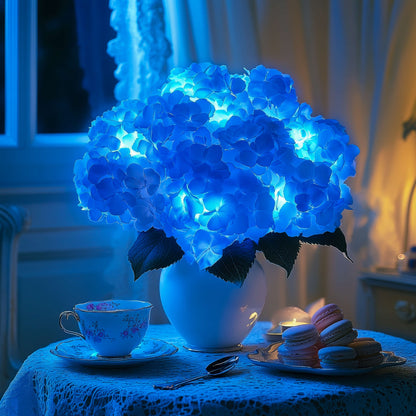 Azure Blue Flower Table Lamp – Charming Glow for Cozy Spaces 4