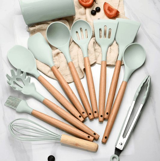 BPA-Free Silicone Cooking Utensils Set – Elegant Kitchen Tools for Safe Culinary Adventures 0
