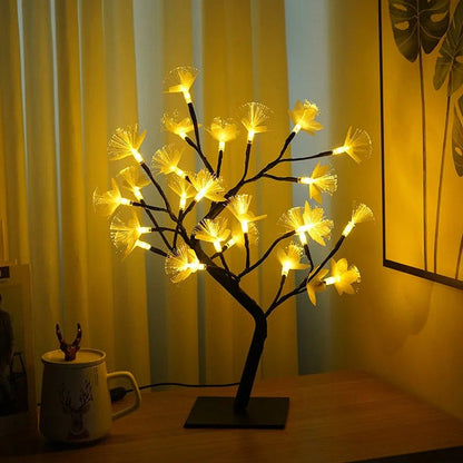 Birch Fiber Optic Flower Tree Light – Whimsical Glow for Cozy Spaces 6