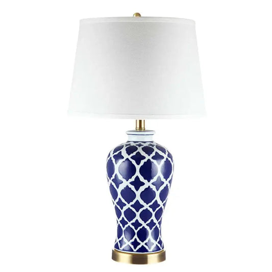 Blue Retro Table Lamp – Elegant Ambience for Any Space 0