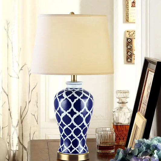 Blue Retro Table Lamp – Elegant Ambience for Any Space 1